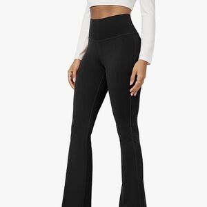 ODODOS Cloud Feeling Flared Yoga Pants Black XL High Waist Bootcut Leggings